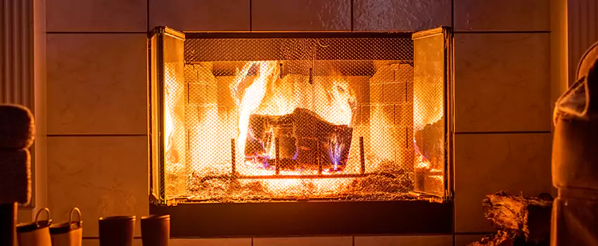 Mendota Hearth Landscape Fireplace Installation in Algonquin, Illinois